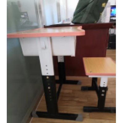 普通升降課桌  橢圓管升降方凳